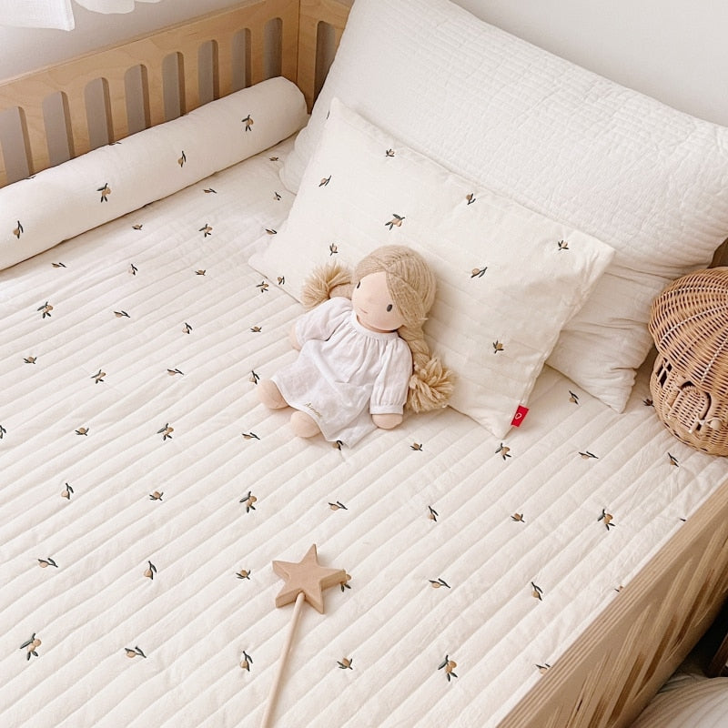 BabyCubs Quilted Infant Bed Cover